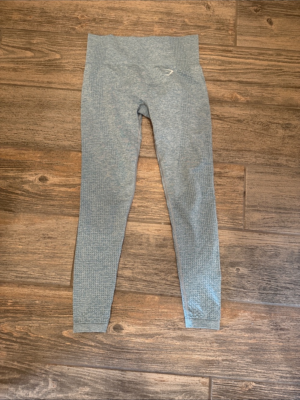 Gymshark  Heathered Light Gray/blue Seamless Leggings